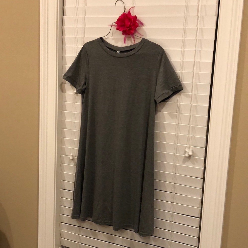 Gray t-shirt dress